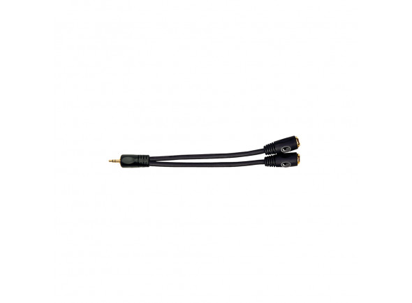 D'Addario PW-P047ZZ Adaptador mini-jack macho / dual mini-jack fêmea D'Addario PW-P047ZZ Adaptador mini-jack macho / dual mini-jack fêmea